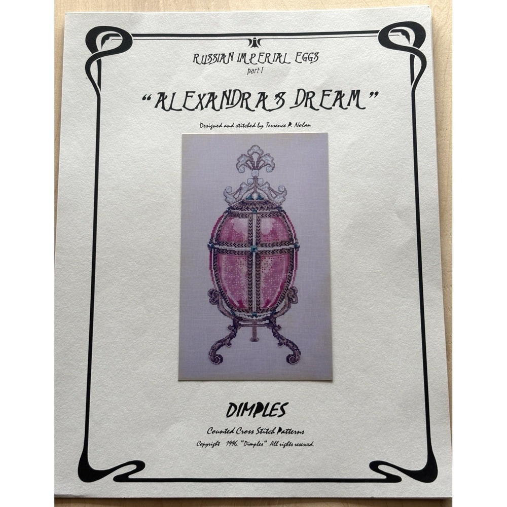 Alexandras Dream Embroidery Chart Pattern Dimples 1996 Russian Imperial Egg